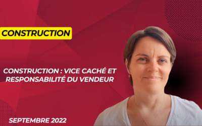 Construction : vice caché et responsabilité du vendeur