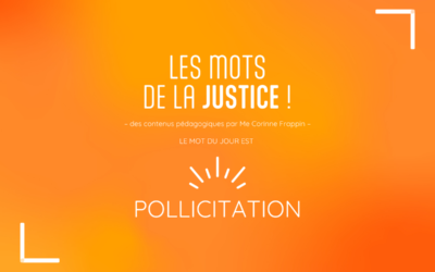 Les mots de la justice : pollicitation