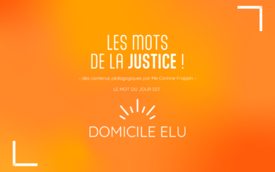 Les mots de la justice : domicile élu