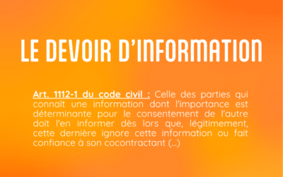 Devoir d’Information : obligation dans la vente immobilière